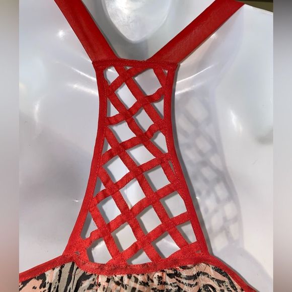 Band Of Gypsies Tank Top Orange And Brown Size Large TT-24 - Picture 3 of 5